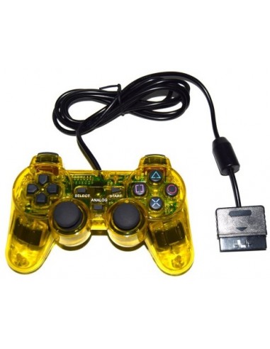Mando con cable de Color transparente para consola PS2 /PS1