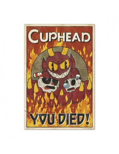 Poster Cuphead You Died! 61x91'5cm