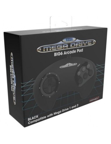 Mando Sega Megadrive BIG 6 Negro